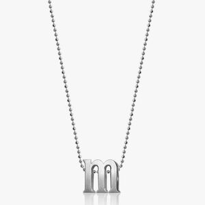 Alex Woo Silver Little Letter 'm' Necklace